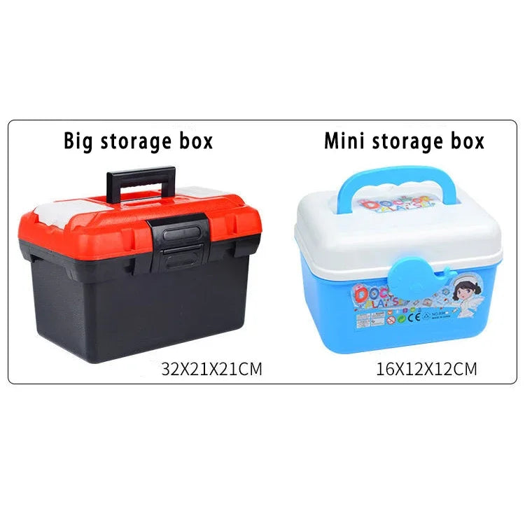 Children's Tool Set with Electric Toy Drill Kids Power Toy Pretend Play Tools Kit for Boys Girls Education Montessori Learning