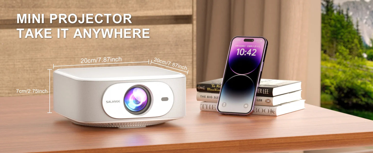 Salange P92MAX Android13 Smart Projector Netflix Officially Licensed HD 1080P BT5.2 WiFi 12000L Elec Focus Auto Keyston 4K Movie