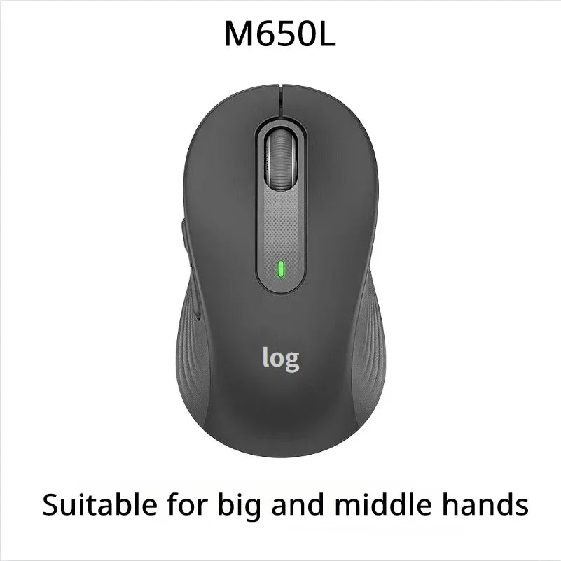 Wireless Logitech M650/650L - Large Size, 24-Month Battery, Ideal for Office Work & Home Use