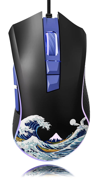 XVX Wired Gaming Mouse 12000 DPI RGB Gaming Mouse with 12 Backlit Modes &7 Macro Buttons PC Gaming Mouse