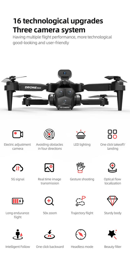 C10/E88 Drone 8K Professional Dual Camera 25min 360 Intelligent Obstacle Avoidance Four Axis Quadcopter Boy RC Toy VS K10 Dron