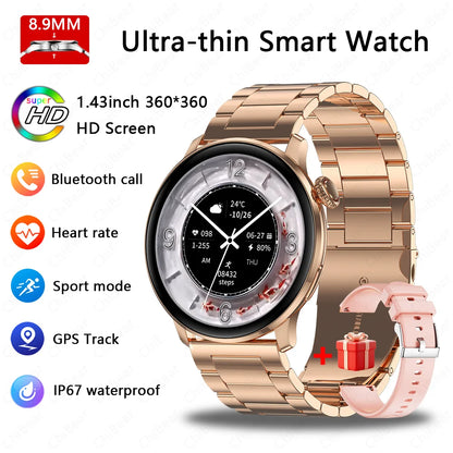 Fashion Women Bluetooth Call Smart Watch DIY Dial Health Monitoring Full Screen Touch Smartwatches 2025 New Android IOS