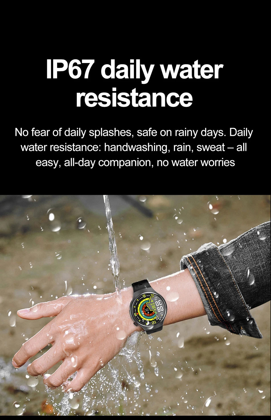 Outdoor Military Rugged Smart Watch Men GPS Sports Fitness Waterproof Watch With Flashlight Function Bluetooth Call Smartwatch