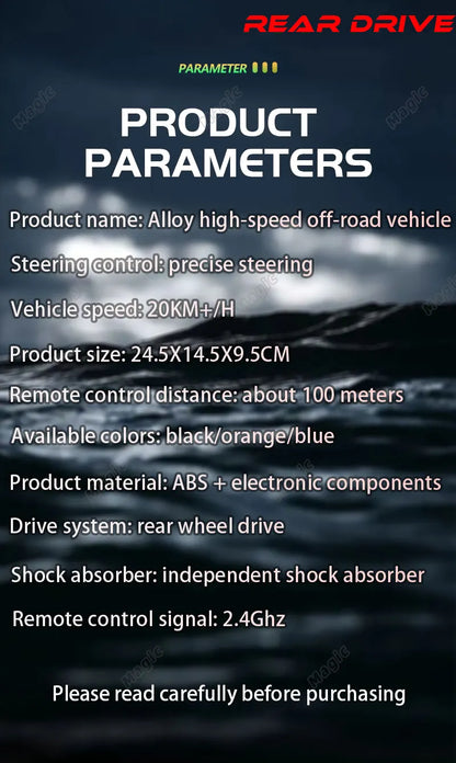 RC Car 2.4Gh Model With LED Lights 2WD High Speed Off-road Remote Control Climbing Vehicle Outdoor Cars Drift Kid Toys Boys Gift