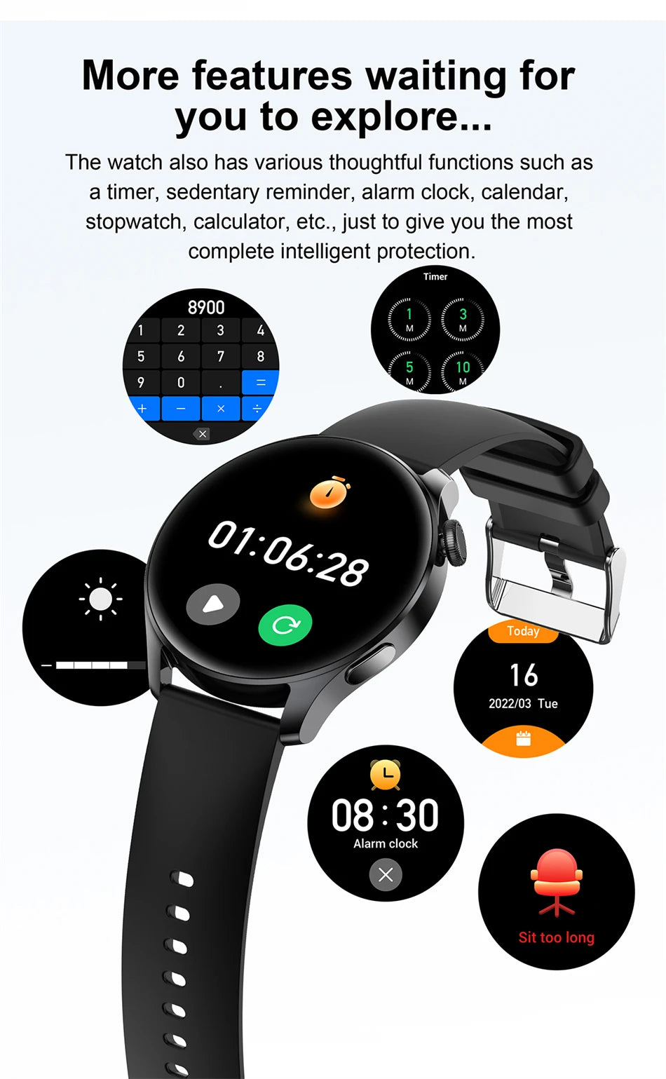 2025 New Watch 3 Smart Watch Men 1.53 Inch HD Screen GPS Fitness tracker Bluetooth Call Health IP67 Waterproof Smartwatch Man