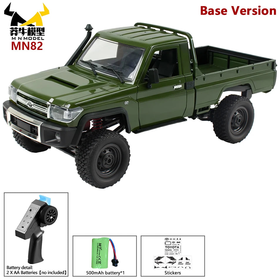 MN MODEL RC 1:12 4x4 Jungle Diving Car Climbing Off-road Wading Vehicle Rock Crawler Shovel Tool Box Truck Toy for Adult Gift