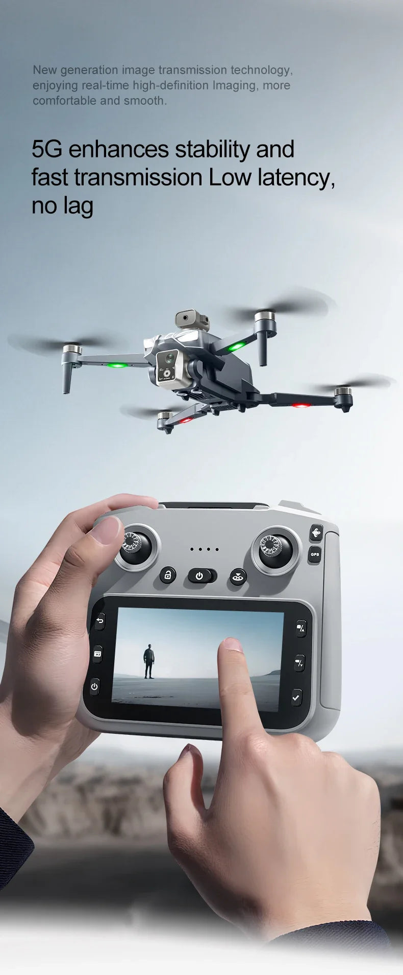 GPS MAX Drone with 8k professional HD camera 5G WiFi Brushless barrier avoidance Folding quadcopter