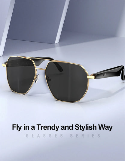 2025 New Smart Glasses Multiple Language Real-time Translation Wireless Call Music Play Sunglasses Waterproof Mens Smart Glasses