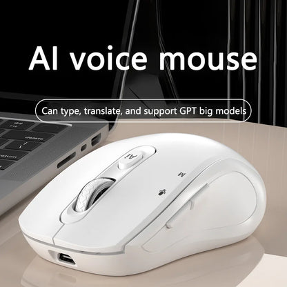 Intelligent Mouse Wireless Bluetooth Dual Mode Mute Rechargeable Mouse Voice Typing Translation Writing Office Universal
