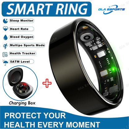 New Smart Ring 5ATM&IP68 Waterproof Rings Man Health Monitoring Heart Rate Sleep Monitor GPS Motion Sport Tracker Smartring 2025