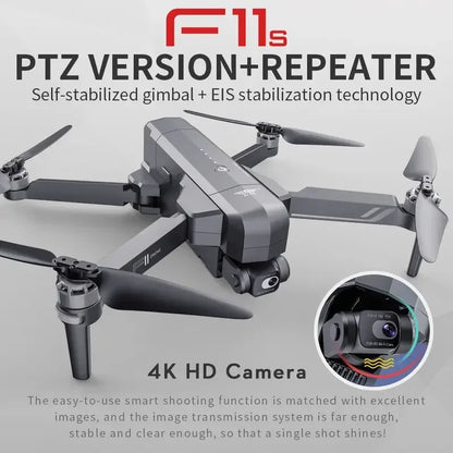 F11 4K Pro Drone Profesional 5G WIFI EIS Cameras Com 2 eixos Anti-Shakes FPV Brushless Quadcopter 3000M 1 battery RC Drones Toys