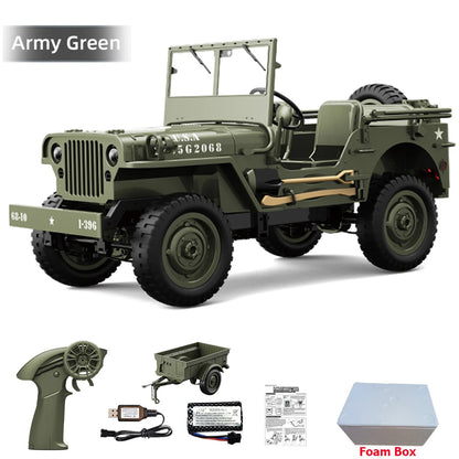 JJRC C8815 RC Car 1/10 WILLYS 1941 4WD RTR RC Crawler 2.4G Remote Control Car Off-road Climbing Military RC Truck Toys Gift