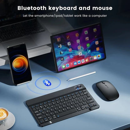 Xiaomi Wireless Bluetooth Keyboard And Mouse Ultra-Slim 10 Inch Magnetic Tablet For IPad Huawei Tablets Phones Rechargeable