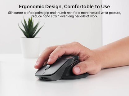 Rapoo MT760L/MT760M Multi-mode Rechargeable Wireless Mouse Ergonomic 4000 DPI Support Up to 4 Devices Bluetooth Mouse