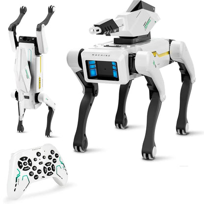 RC Mechanical Dog Multifunction Electric Intelligent Robot Dog with Turret Educational Toy Bionic Smart Robot Toy Gift ﻿