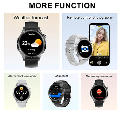 2025 New Mens Smart Watch 360 * 360 Bluetooth Call Smartwatch AMOLED Screen GPS Smart Watches NFC Waterproof Smart Watch for Men