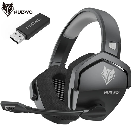 NUBWO G06 Wireless Headsets Gamer 2.4GHz Bluetooth 5.3 Gaming Headphones with Dual Microphone for PS5, PS4, PC, Mobile, Switch