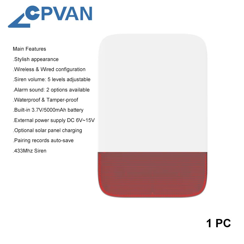 CPVAN Tuya smart Home Alarm System Wireless WiFi 4G 7 inch panel for Home burglar Security Protection Alarm Kit DIY Accessories