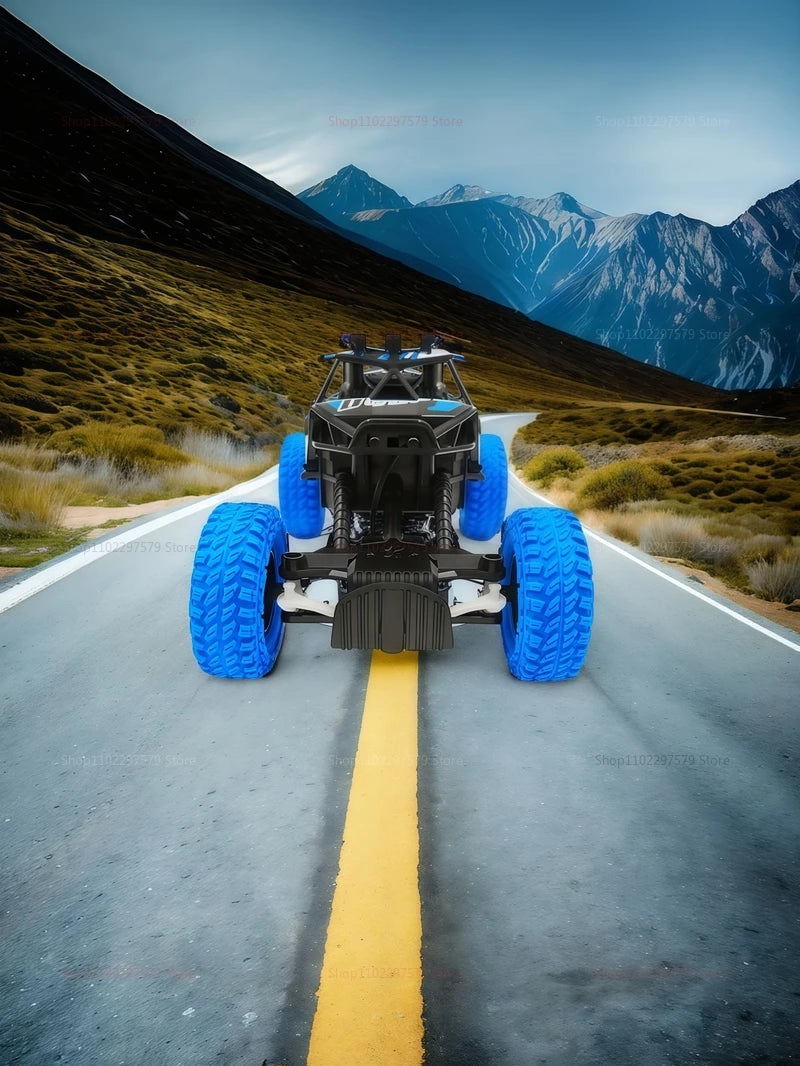 RC High Speed Off-Road Climbing Car 1:18 With Colorful Flashing Lights Rechargeable Durable Rubber Wheels Kids Adults Toys Gifts