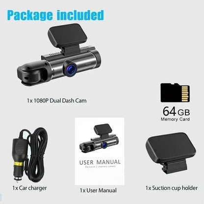 Dash Cam 3.16 Inch Dual Lens Dash Cam, Front Built-in Camera G Sensor HD Night Vision Wide Angle Car Accessories tools