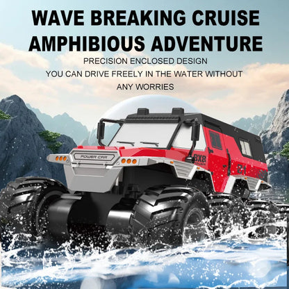 JJRC 8x8 2.4G Remote Control Car 8wd Off-road Amphibious Stunt Vehicle 8-Wheel Speed Racing Truck Waterproof Crawler Toys