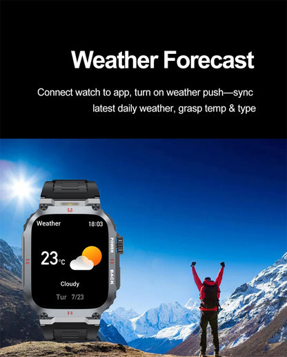 Men's Outdoor Sports Bluetooth Call Smart Watch 1.91 Inch Full Screen Touch Flashlight 110+ Sport Mode Smartwatch 2025 New