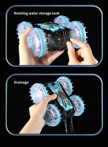 New RC Stunt Amphibious Stunt Off-road Electric Remote Control Vehicle Double-sided Tumbling Car Children's Lighting Toys Gifts