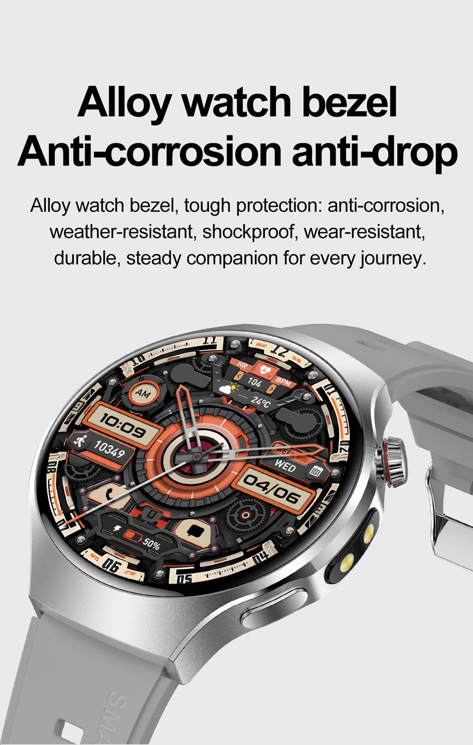 Outdoor Military Rugged Smart Watch Men GPS Sports Fitness Waterproof Watch With Flashlight Function Bluetooth Call Smartwatch