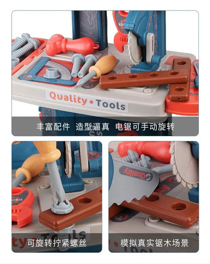 ParentChild Engineer Toybox Operable Electric Tools Safe Plastic Family DIY Game Unisex Design