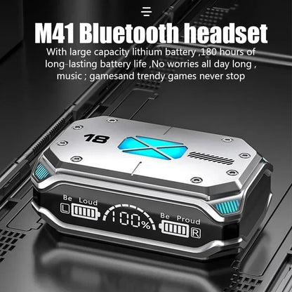 M41 Bluetooth Earphones Wireless Headphones Smart Touch Wireless Headset LED Display Stereo Sound Earbuds for Smartphones