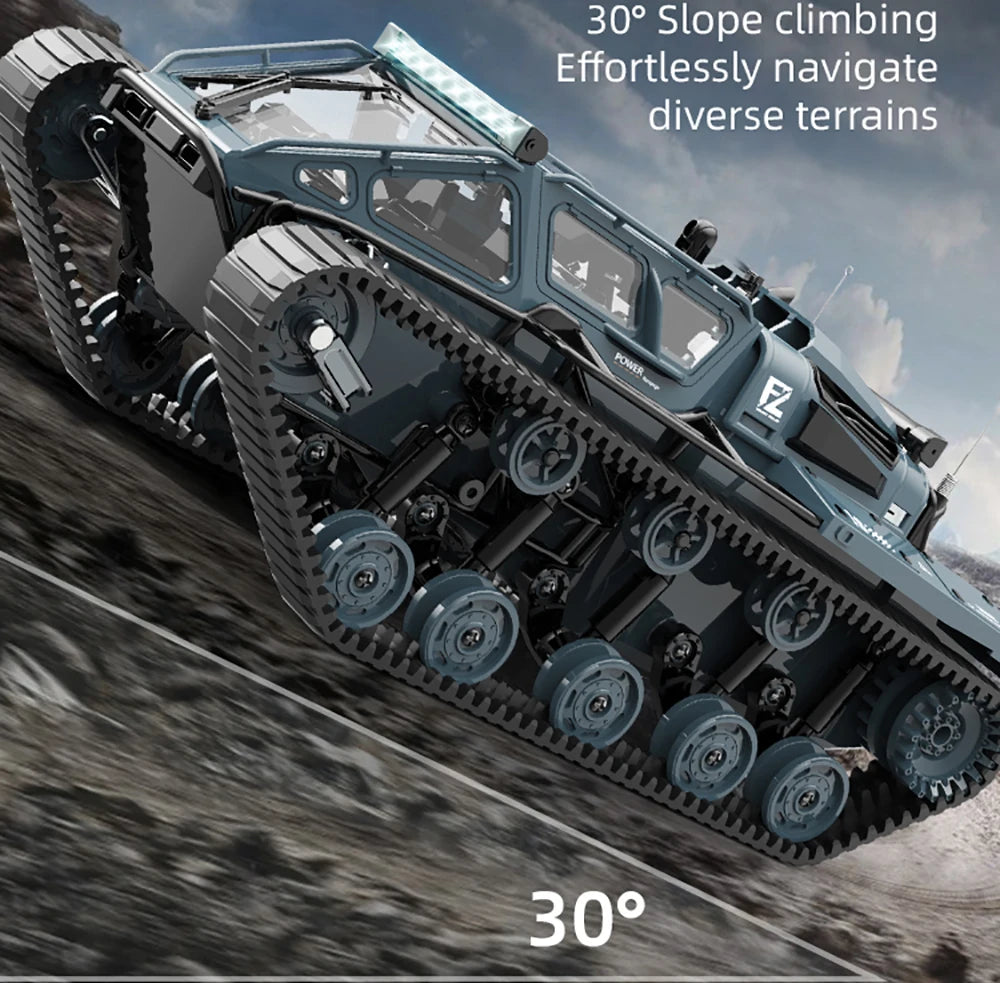 JJRC C8812 / C8812 MAX RC Car Full Scale Tracked Tank Simulation 2.4G Remote Control Car Drift LED Light Off-Road RC Toy As Gift