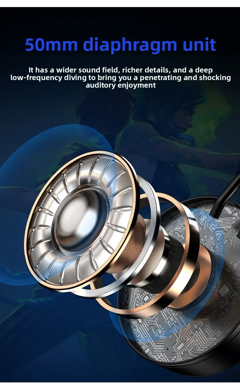 Hot Selling G58 Gaming Headphones Stereo Surround 7.1 Wired Headphones Microphones Esports Gaming Gear Over-ear headphones