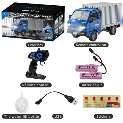 RC Truck 1:16 2.4GHZ RC Car Simulation Drift Climbing Truck With Spray and LED Lights RC Electric Truck Model Boy's Toys Gifts