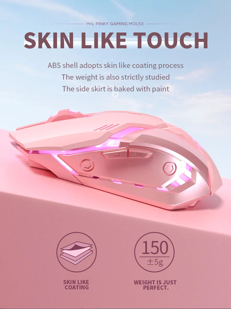 Gaming Mute Mouse Cute RGB Gamer 6 Buttons Mice Optical Office Computer Mouse For Desktop Laptop Ergonomic Game Mouse