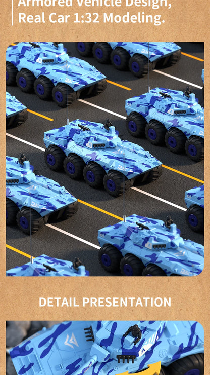 Large Rc Tank Buggy Car 1/32 Radio Control Car Remote Control Truck Amphibious Armored Vehicle 8WD Electric Model Toys for Boys