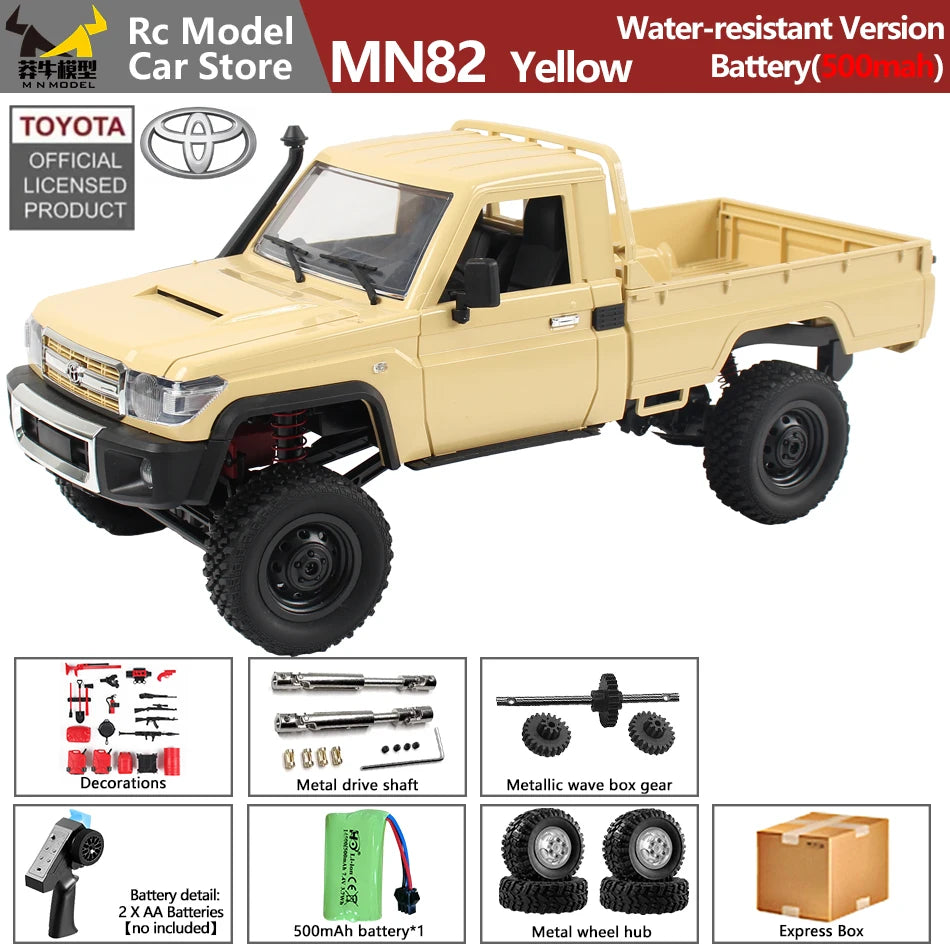 MN MODEL 1/12 4WD Remote Control Diving Off-road Car Climbing Truck All Terrain Vehicle Rock Crawler Wading Pickup Toy for Adult