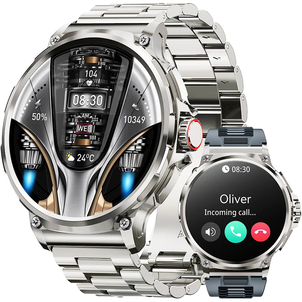 Smart Watch Men Fashion Sport Edition IP68Waterproof Fitness Tracker Man Classic Black Stainless Answer/Make Calls Smart Watches