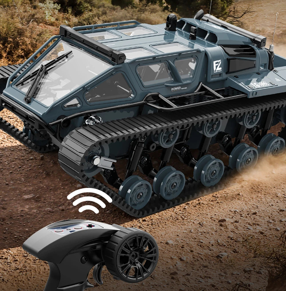 JJRC C8812 / C8812 MAX RC Car Full Scale Tracked Tank Simulation 2.4G Remote Control Car Drift LED Light Off-Road RC Toy As Gift