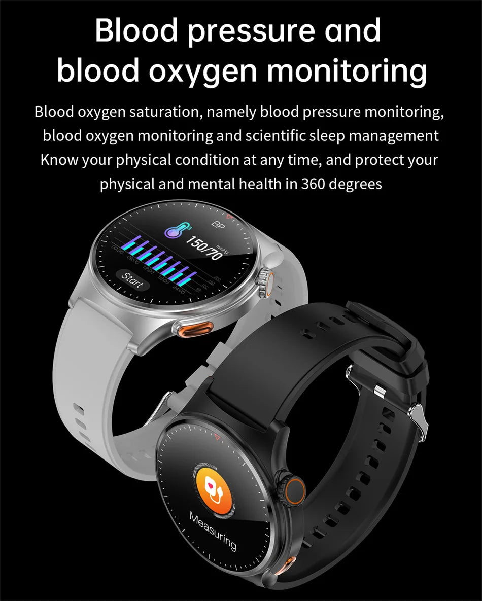 2025 New ECG+PPG Smartwatch Men's NFC Full Screen Touch Health Monitoring Bluetooth Call Smart Watch Android IOS