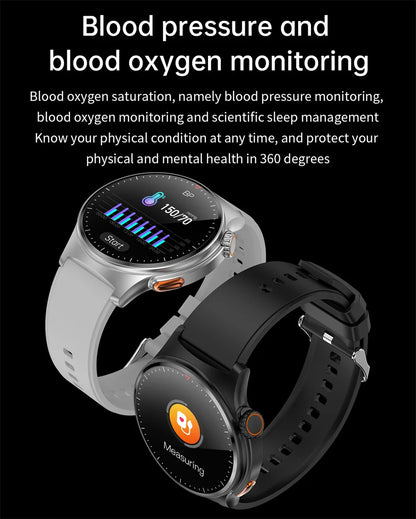 2025 New ECG+PPG Smartwatch Men's NFC Full Screen Touch Health Monitoring Bluetooth Call Smart Watch Android IOS