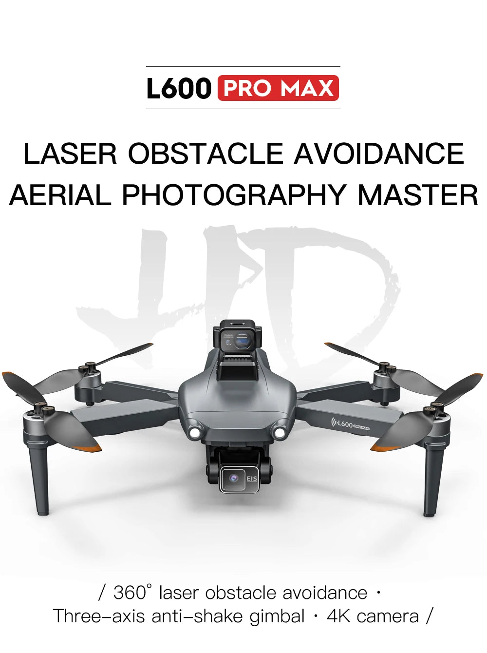 L600 PRO MAX GPS Drone Professional 4K 3-Axis PTZ HD Dual Camera Obstacle Avoidance Brushless Motor 5G WIFI RC Quadcopter Toys