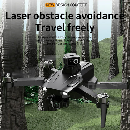 F204 New Original Upgrated RC Drone with 8k professional HD camera 5G WiFi Brushless laser barrier avoidance Folding quadcopter