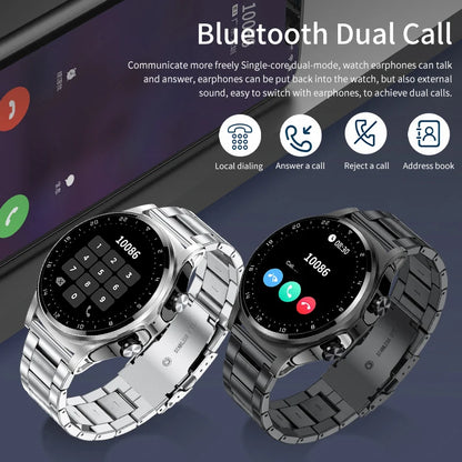 LIGE 2 in 1 Smartwatch Men 400mAh Battery Bluetooth Call With TWS Headset NFC Music Control 100+ Sport Mode Waterproof Watch Man