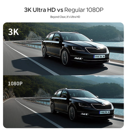 Dash cam KAWA D6 3K Video Recorder Car Dash Camera for AUTO, Car DVR Voice Control,Night Vision Dashcam 2025 New