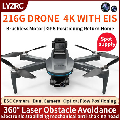 LYZRC L200 PRO MAX Camera Drone 4K Professional 2-Axis PTZ GPS Dron Brushless 360 Obstacle Avoidance 5G WIFI Foldable Quadcopter