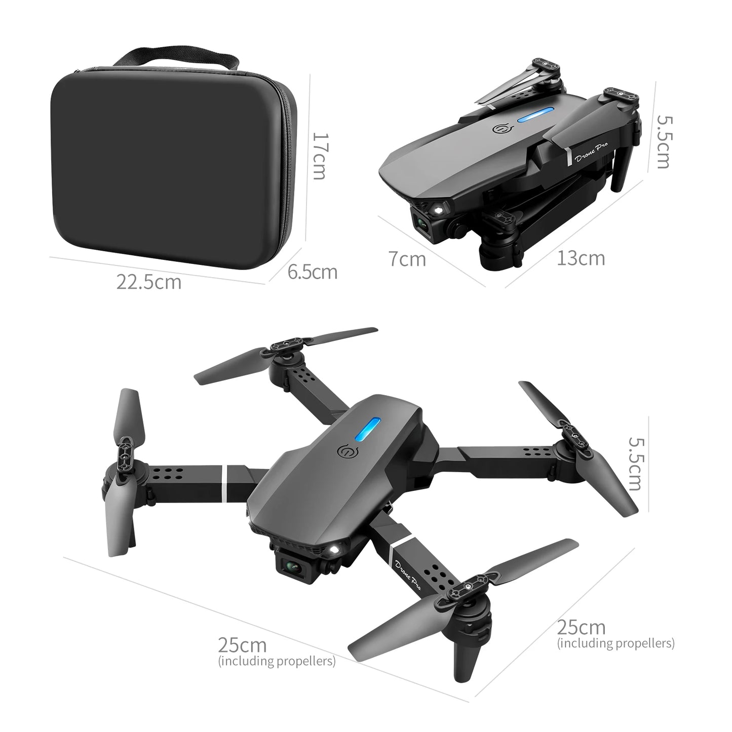 ForXiaomi Mijia E88PRO Drone 8K 5G HD Dual Camera Aerial Photography Remote control screen display Control Aircraft Quadcopter