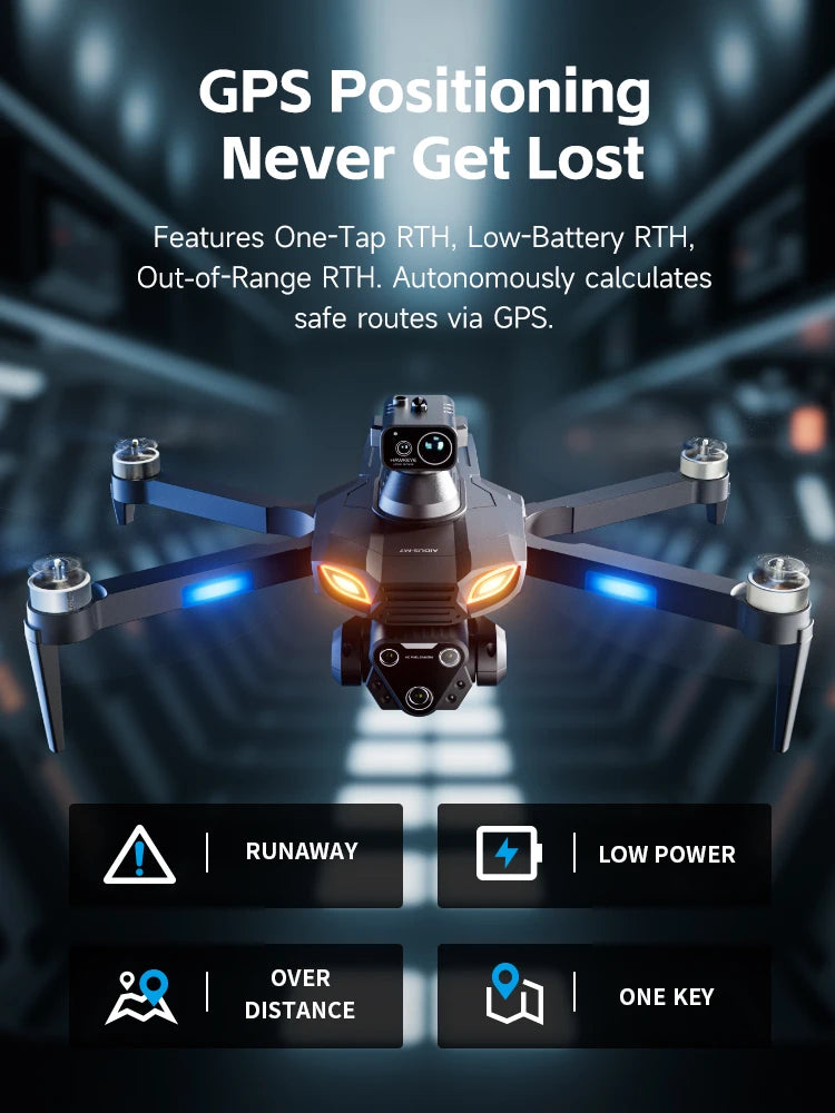 M7 Mini Drone Professional GPS 8K HD Camera Drones 5G WIFI FPV Video 4k UAV 4.5 inch large screen remote control RC Dron