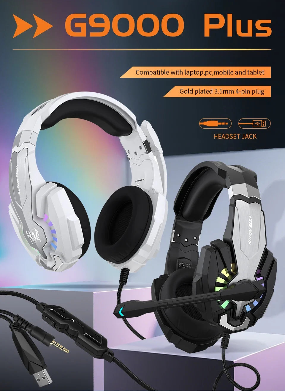 Gaming Headpset Headphone 3.5mm Wired Gaming Headset Earphones Noise Cancelling Stereo Sound With Mic For PC PS4 PS5 Xbox Bass