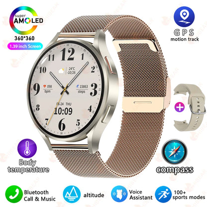 2025 New Watch 6 Pro Customized Watch Face Voice Call smartwatch Men GPS Sports Fitness Tracker Women Smart Watch IOS Android