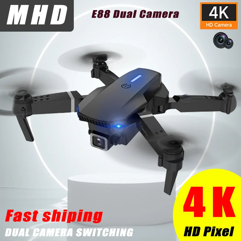 MHD E88 Dual Camera Drone Aerial Photography Professional High-definition Quadcopter Outdoor Flying Toy Beginner Drone Kids Gift